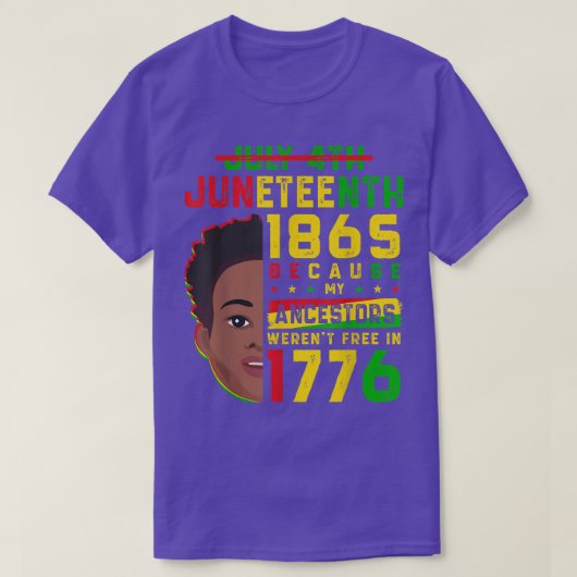 Juneteenth for Men African Black American Freedom  Tシャツ (デザイン正面)