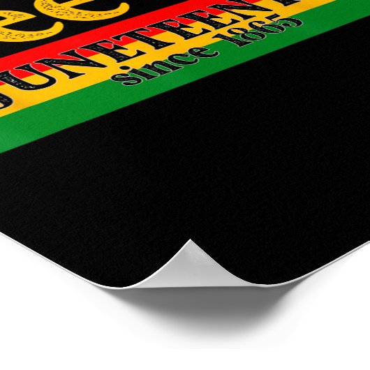 Juneteenth Free-ish Since 1865 Celebration Black M ポスター (角)