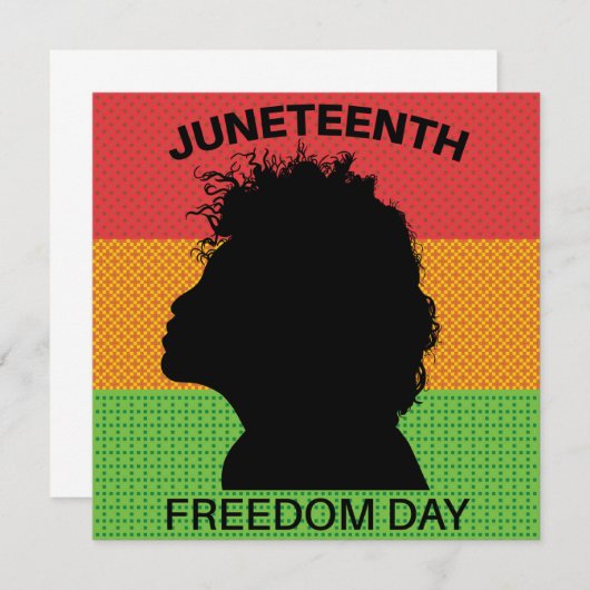Juneteenth Freedom Day, Flag Pattern 招待状 (正面/裏面)