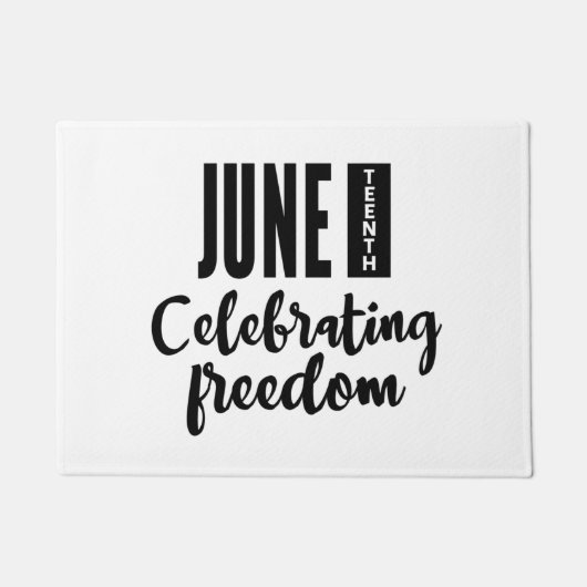 Juneteenth, Freedom of African American. ドアマット (正面)