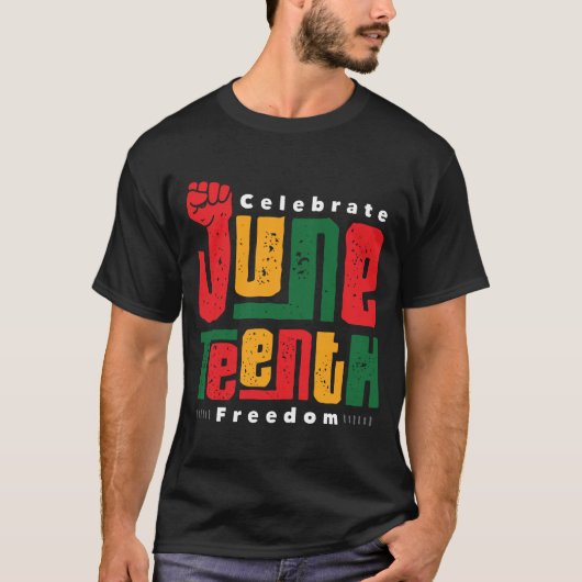 Juneteenth Freedom Protest Black History Activist Tシャツ (正面)