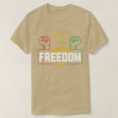 Juneteenth freedom since 1865 tシャツ (デザイン正面)