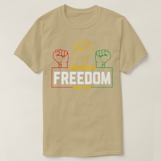 Juneteenth freedom since 1865 tシャツ (デザイン正面)