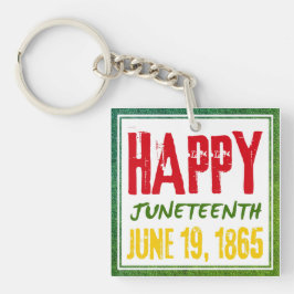 Juneteenth Gift Juneteenth Square Acrylic Keychain キーホルダー