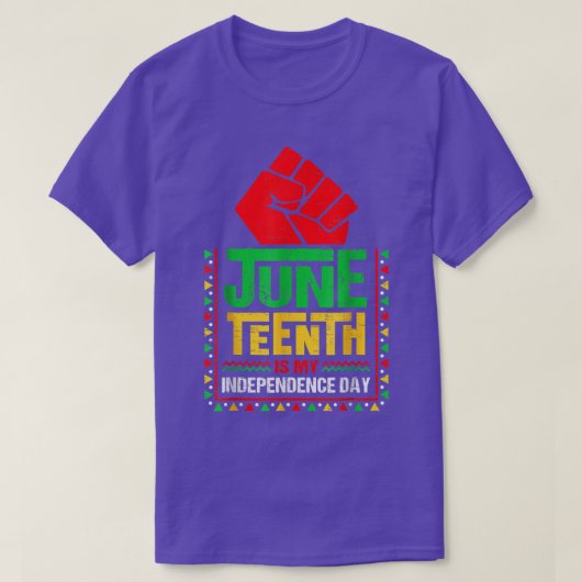 Juneteenth Is My Independence Day American Flag Af Tシャツ (デザイン正面)