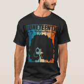Juneteenth My Independence Day Retro Afro Women Me Tシャツ (正面)