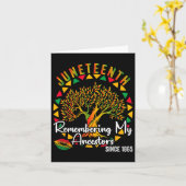 Juneteenth Remembering My Ancestors Colorful Tree  カード (黄色い花)
