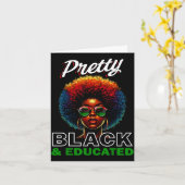 Juneteenth shirts women black history black カード (黄色い花)