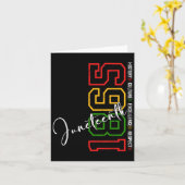 Juneteenth Shirts Women Men African American Junet カード (黄色い花)