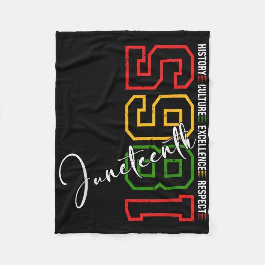 Juneteenth Shirts Women Men African American Junet フリースブランケット (正面)
