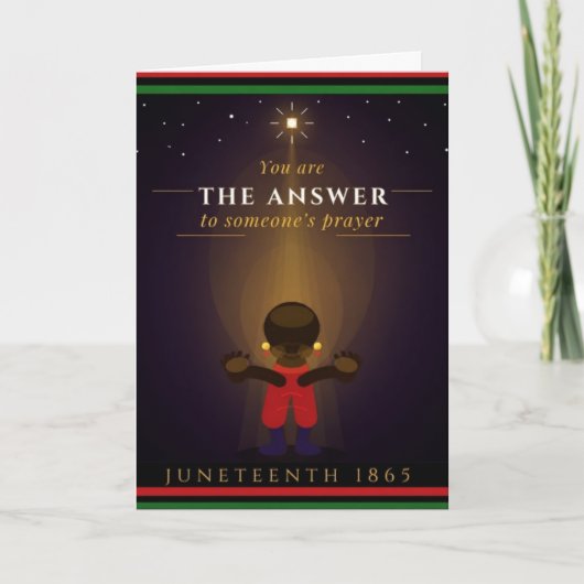 Juneteenth The Answer グリーティングカード シーズンカード (正面)
