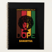 Juneteenth | Unapologetically Dope | Afro Woman プランナー手帳 (正面)