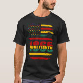 Juneteenth Us Flag Free Ish Since 1865 Black Histo Tシャツ (正面)