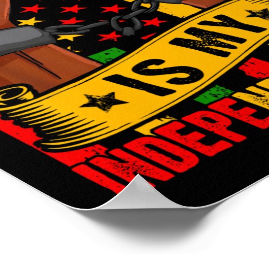 Junetehは私の独立の日フリーIsh Black M ポスター (角)