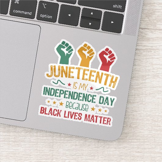 Junetehは私の独立記念日アフリカ系アメリカ人 シール (詳細)