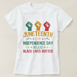 Junetehは私の独立記念日アフリカ系アメリカ人 Tシャツ