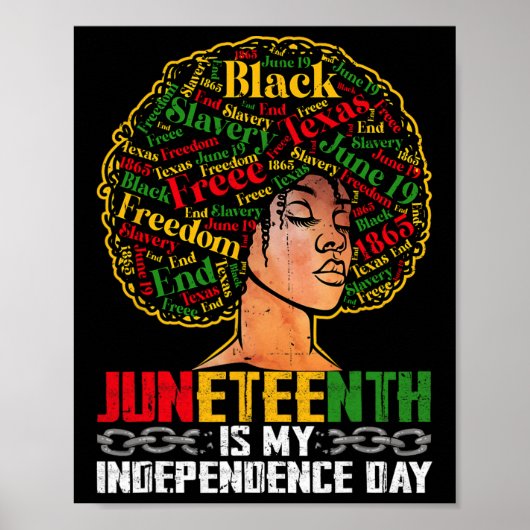Juneteh Is My Independence Day – ブラックプライドMe ポスター (正面)