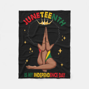 Juneteh Is My Independence Day - Black Girl Bla フリースブランケット