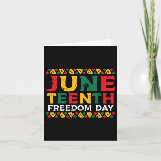 Juneuch Freedom Dayアフリカ系アメリカ人女性キッズ カード (正面)