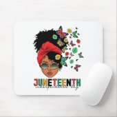 Juneuch History Freedom Butterfly Melanie Black マウスパッド (マウス)