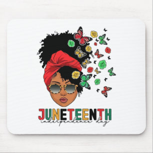 Juneuch History Freedom Butterfly Melanie Black マウスパッド
