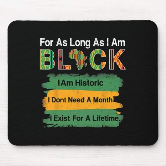 Juneui Shirt 祝's Black Freedom African マウスパッド (正面)