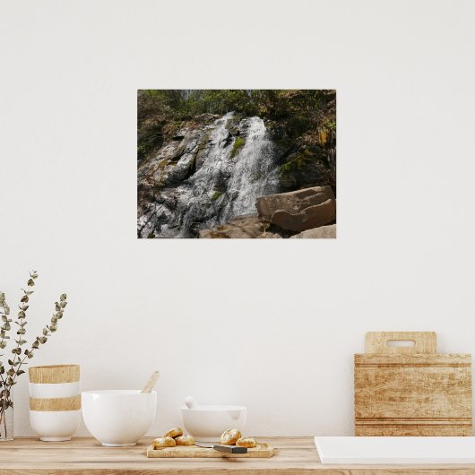 Juney Whank Falls at Smoky Mountains ポスター (キッチン)