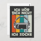 Jungen Zockerゲーマービデオスピエルゾッケン ポストカード (正面/裏面)