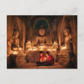 Junger Mönch in den Tempeln von Bagan Postkarte ポストカード (正面)