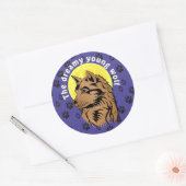 junger träumender Wolf Aufkleber ラウンドシール (封筒)