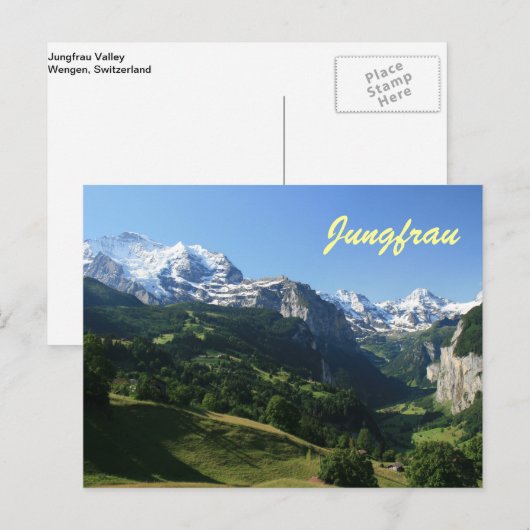 Jungfrauの谷 ポストカード (正面/裏面)