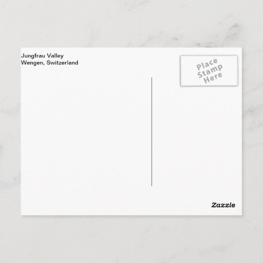 Jungfrauの谷 ポストカード (裏面)