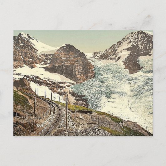 Jungfrau、鉄道、Eiger、Monch、Eiger Gl付き ポストカード (正面)