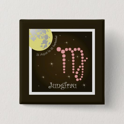 Jungfrau 23.威厳がある bis 23.9月ボタン 缶バッジ (正面)