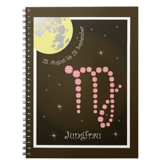 Jungfrau 23.威厳がある bis 23.9月Notizheft ノートブック (正面)