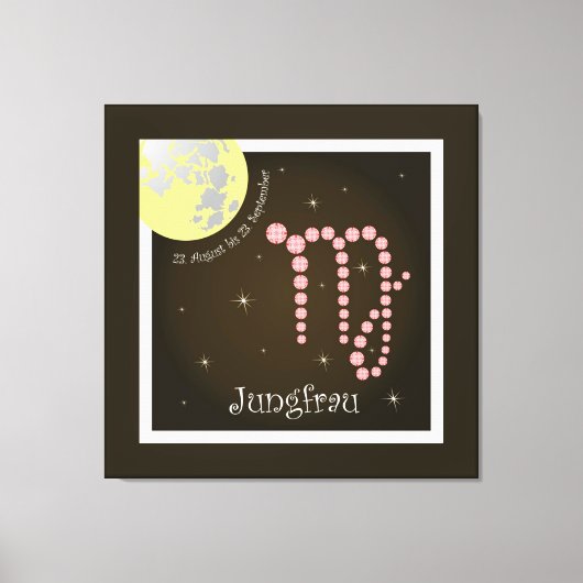 Jungfrau 23. August bis 23. September Leinwand キャンバスプリント (正面)
