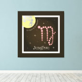 Jungfrau 23. August bis 23. September Leinwand キャンバスプリント (インサイチュ (ウッドフロア))