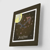 Jungfrau 23. August bis 23. September Uhr スクエア壁時計 (傾斜)