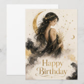 Jungfrau Happy Birthday Aquarell Design (正面/裏面)