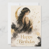 Jungfrau Happy Birthday Aquarell Design (正面)