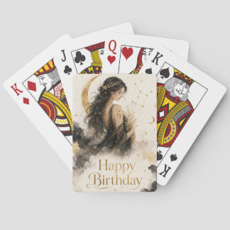 Jungfrau Happy Birthday Aquarell Design トランプ