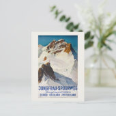 Jungfrau-Spoorweg Vintage Poster 1914 ポストカード (スタンド正面)