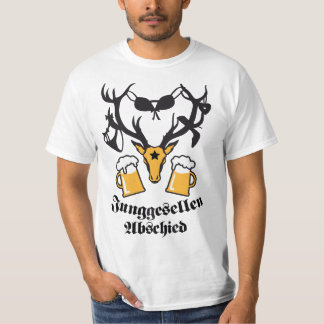 Junggesellen-Abschied Hirschgeweih JGA Beer TShirt Tシャツ