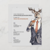 Junggesellenabschied Einladung Männer Vorlage 案内状 (正面/裏面)