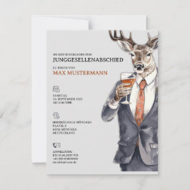 Junggesellenabschied Einladung Männer Vorlage 案内状