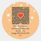 Junggesellenabschied Zubehartクラシックラウンドスティッキ ラウンドシール (正面)