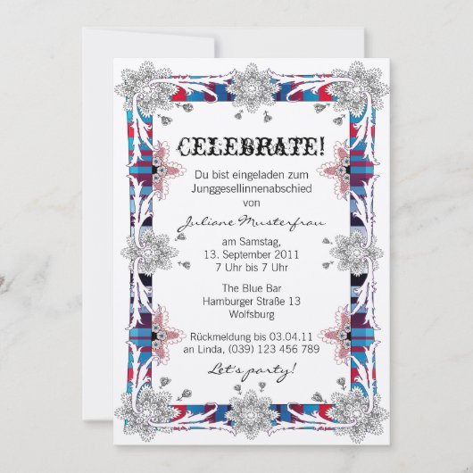 Junggesellinnenabschied Deutsche Version 招待状 (正面)