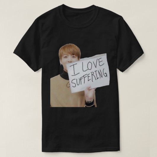 Jungkook I Love苦しみミームSticker.png Tシャツ (デザイン正面)