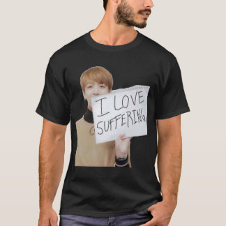 Jungkook I Love苦しみミームSticker.png Tシャツ