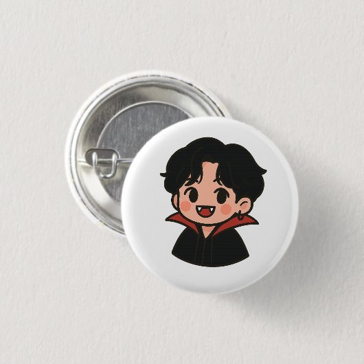Jungkook-Inspired Vampire Pin – K-Pop Collection  缶バッジ (正面&裏面)